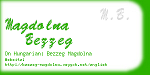 magdolna bezzeg business card